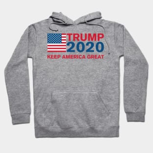 Trump 2020 - Keep America Great - US Flag Hoodie